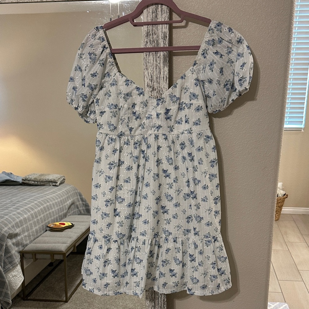 Altar'd State Blue Floral Mini Dress